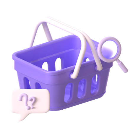 Shopping basket empty  3D Icon