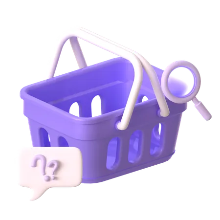 Shopping basket empty  3D Icon