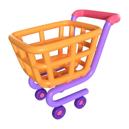 This Is Shopping Cart Empty 3 D Render Illustration Icon High Resolution Png File Isolated On Transparent Background Available 3 D Model File Format BLEND OBJ FBX And GLTF 3D Icon