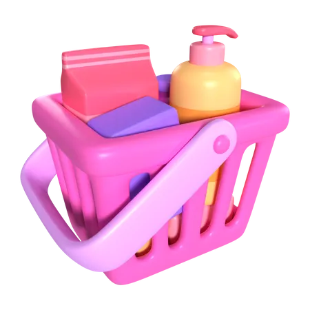 Shopping Basket Full  3D Icon