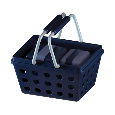 Shopping basket full  3D Icon