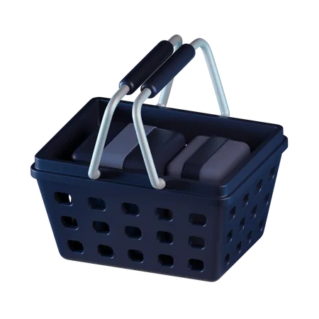Shopping basket full  3D Icon