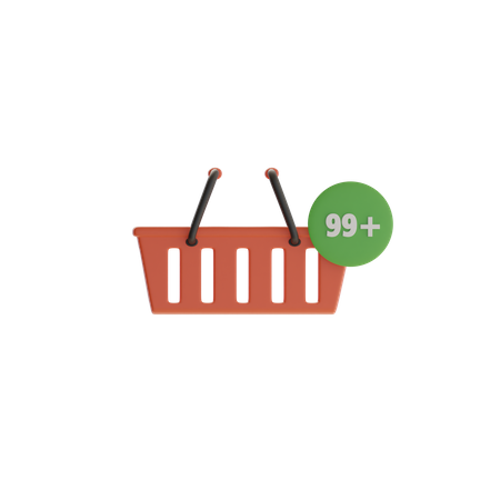 Shopping Basket Notification  3D Icon