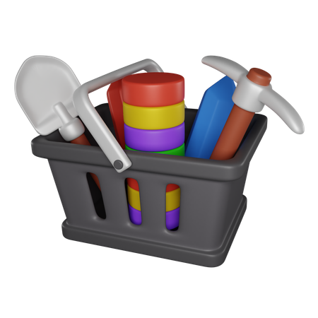 Shopping Basket Tools  3D Icon