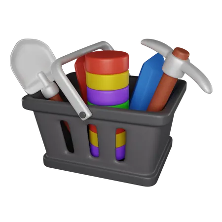 Shopping Basket Tools 3 D Icon 3D Icon
