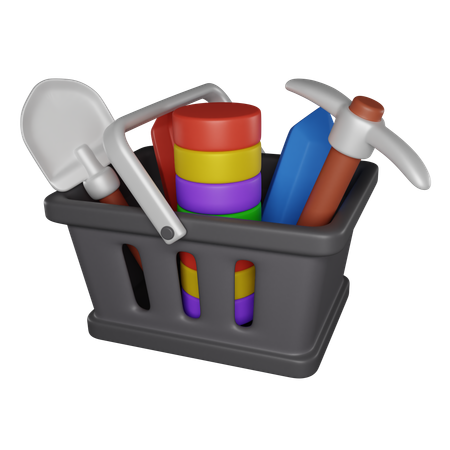 Shopping Basket Tools  3D Icon