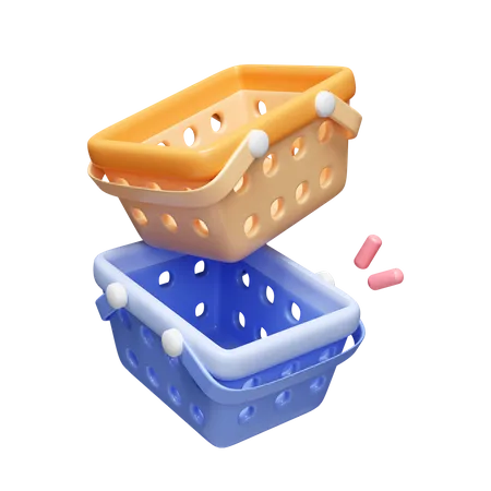 Shopping Baskets  3D Icon