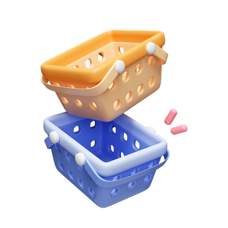 Shopping Baskets  3D Icon