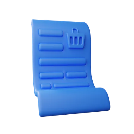 Shopping Bill Download This Item Now 3D Icon