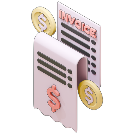 Shopping Bill  3D Icon