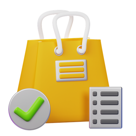 Shopping Bill  3D Icon