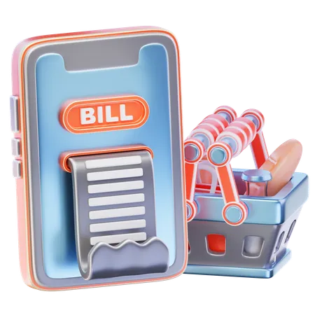 Shopping Bill  3D Icon