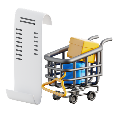 Shopping Bill  3D Icon