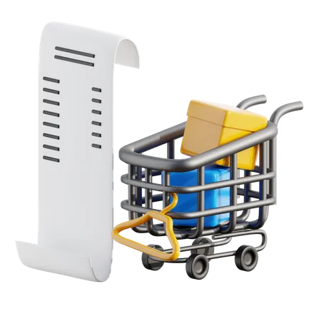 Shopping Bill  3D Icon