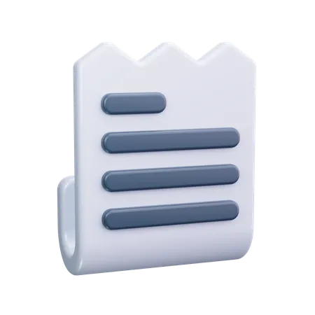 Shopping Bill  3D Icon