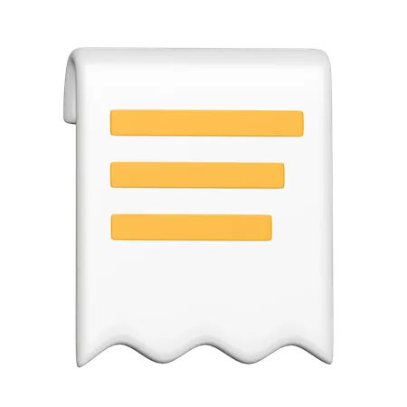 Shopping Bill  3D Icon