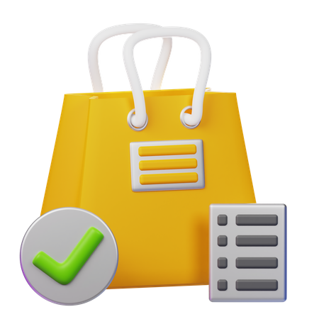 Shopping Bill  3D Icon