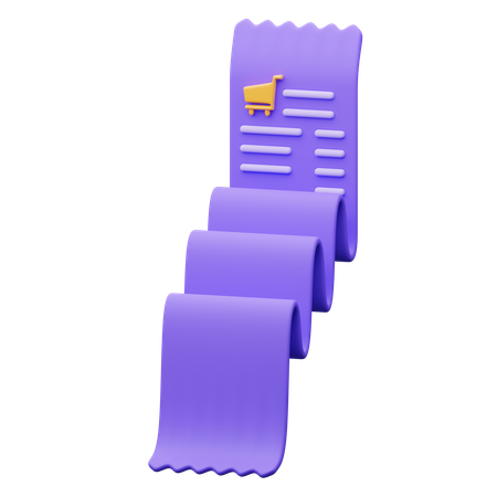 Shopping Bill  3D Icon