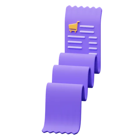 Shopping Bill  3D Icon