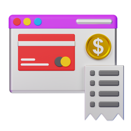 Shopping Bill  3D Icon