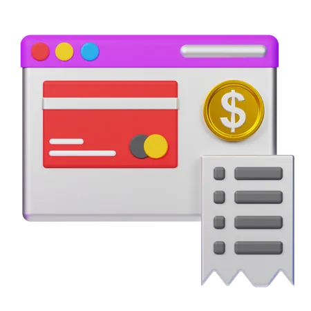 Shopping Bill  3D Icon