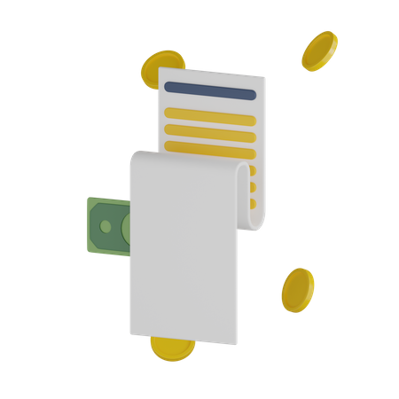Shopping Bill  3D Icon