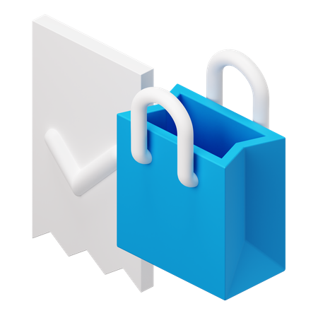 Shopping Bill  3D Illustration