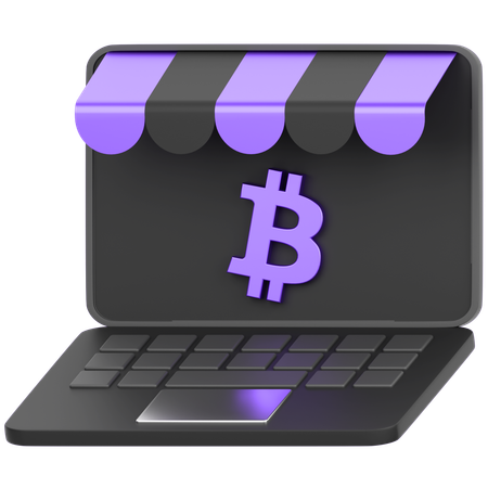 Shopping Bitcoin  3D Icon