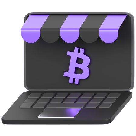 Shopping Bitcoin  3D Icon