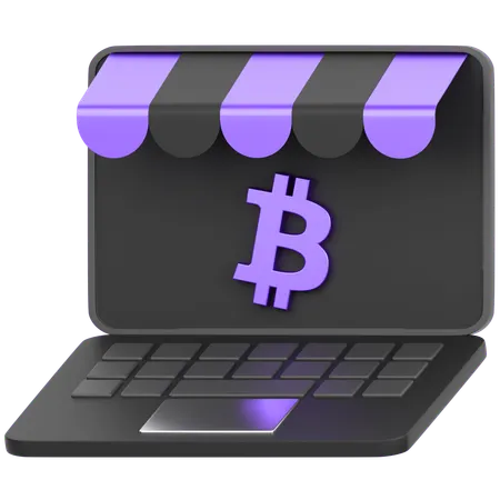Shopping Bitcoin  3D Icon