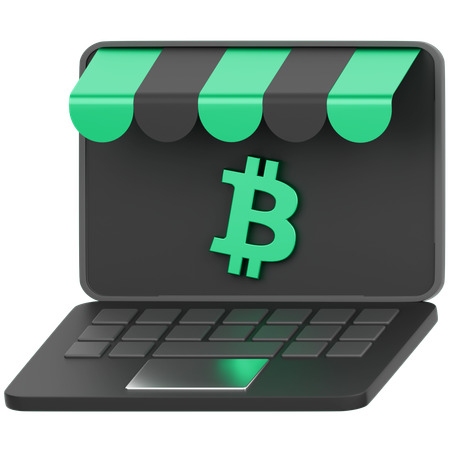Shopping Bitcoin  3D Icon