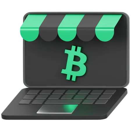 Shopping Bitcoin  3D Icon