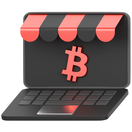 Shopping Bitcoin  3D Icon