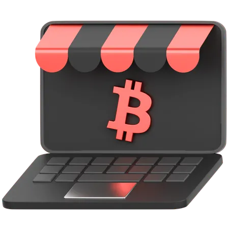 Shopping Bitcoin  3D Icon