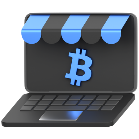 Shopping Bitcoin  3D Icon