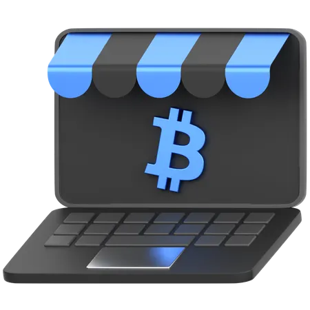Shopping Bitcoin  3D Icon