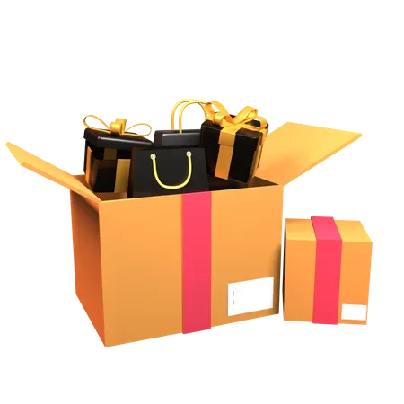 Shopping Box  3D Icon