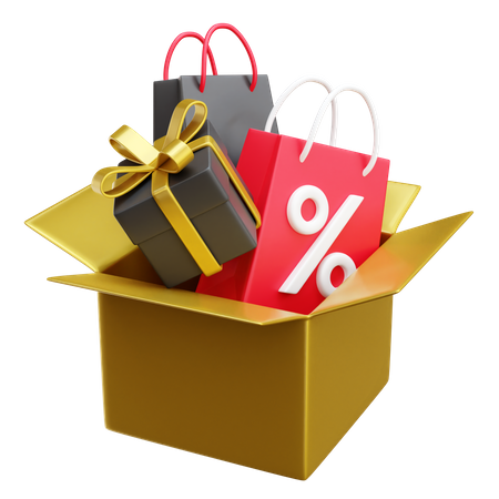 Shopping Box  3D Icon