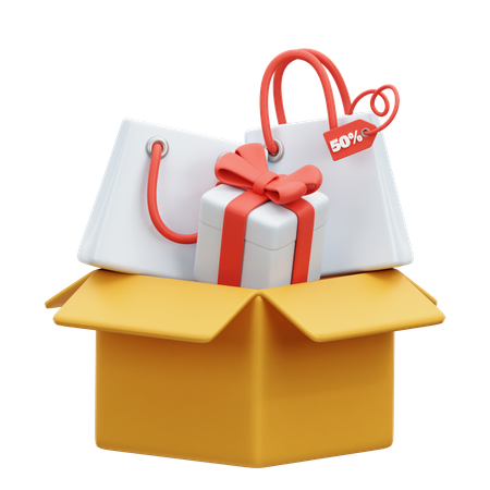 Shopping Box  3D Icon