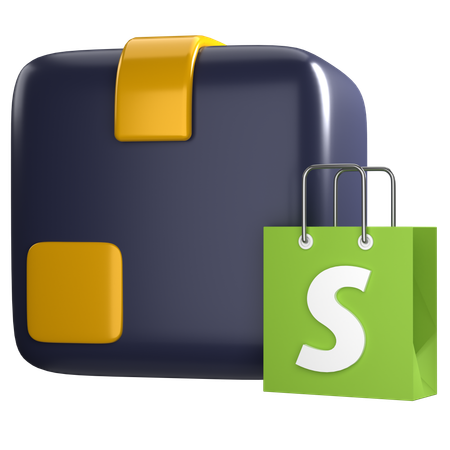Shopping box and bag  3D Icon