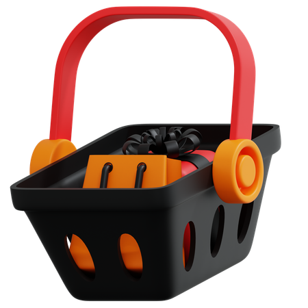 Shopping Bucket  3D Icon