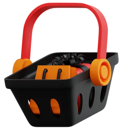 Shopping Bucket  3D Icon