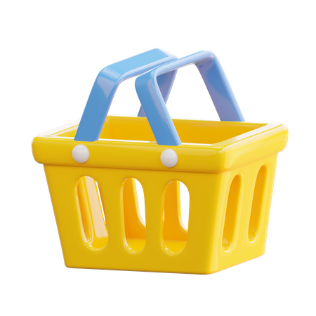 Shopping Bucket  3D Icon