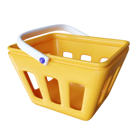 Shopping bucket  3D Icon