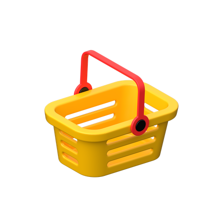 Shopping Bucket  3D Icon