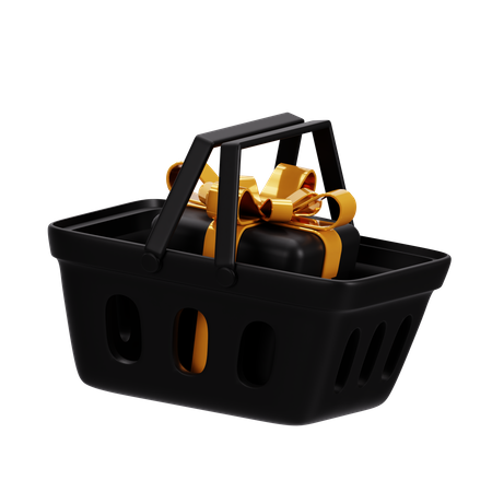 Shopping Bucket  3D Icon