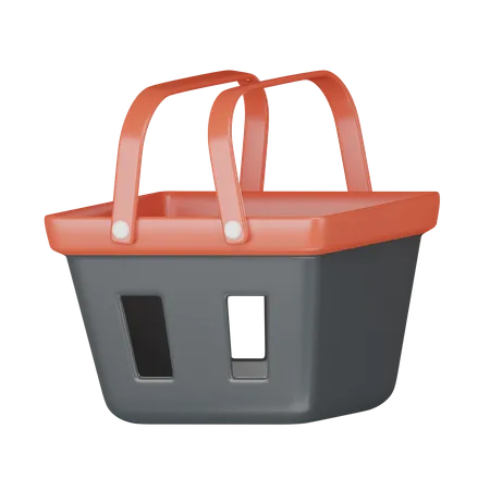Shopping Bucket  3D Icon