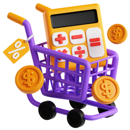Shopping Budget Calculator  3D Icon