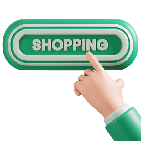 Shopping button  3D Icon