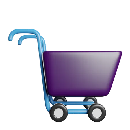 Shopping Cart Trolley 3D Icon